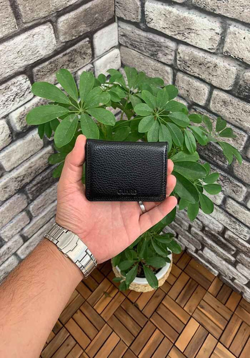 Mıknatıslı Küçük Boy Siyah Deri Kartlık/Kartvizitlik - GRD2403XW22328