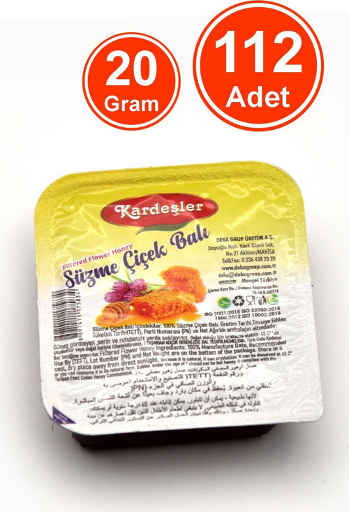 Süzme Çiçek Balı Piknik Kahvaltılık 20 G x 112 Adet