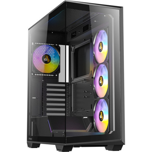 C3 ARGB 4x PWM Fanlı Temperli Cam ATX Oyuncu Kasası 360mm Destek Siyah