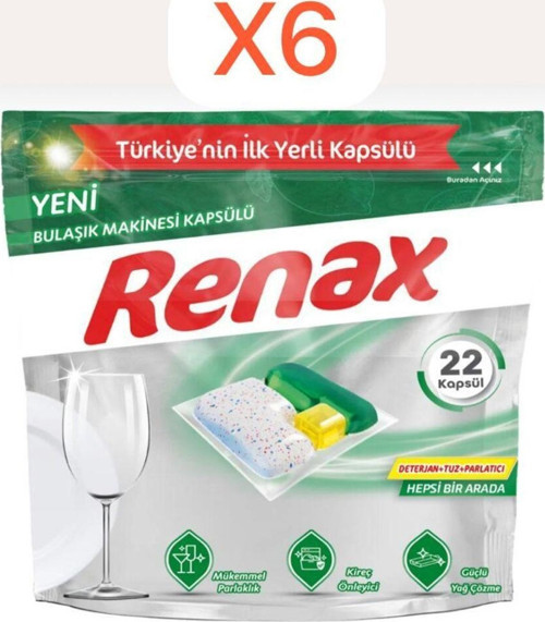 Bulaşık Makinesi Kapsülü Hepsi Bir Arada 22 Li X6 Lı 132 Ad
