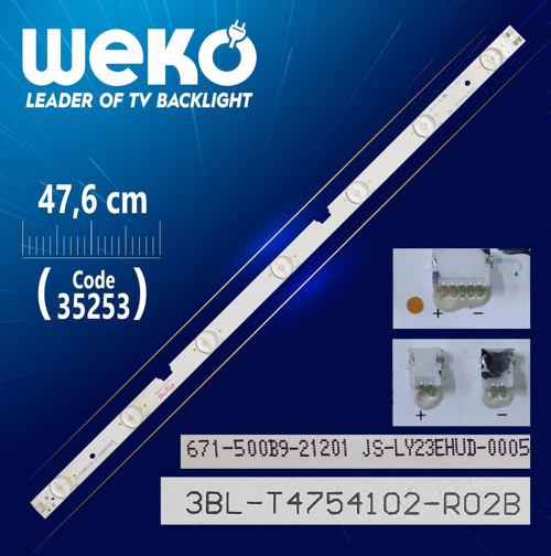3BL-T4754102-R02B - 671-500B9-21201 JS-LY23EHUD-0005 - 47.6 CM 7 LEDLİ - (WK-910)