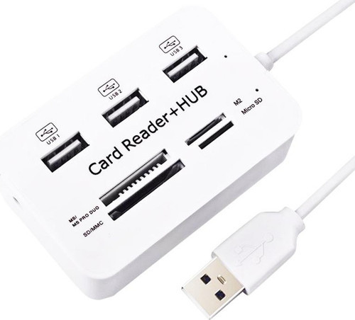 4 SLOT KART OKUYUCU + 3 PORT USB 2.0 ÇOKLAYICI