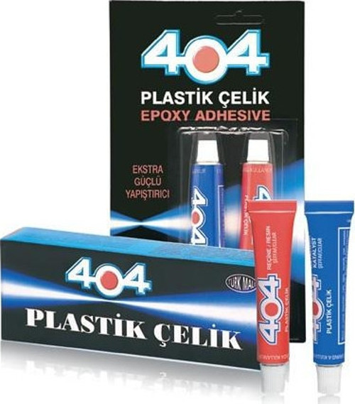 404 Plastik Çelik Epoksi Yapıştırıcı Çift Karışımlı 16g İkiz Tüp