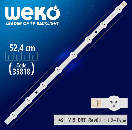 49 V15 DRT REV0.1 1 L2-TYPE - 52.4 CM 8 LEDLİ - (WK-1281)