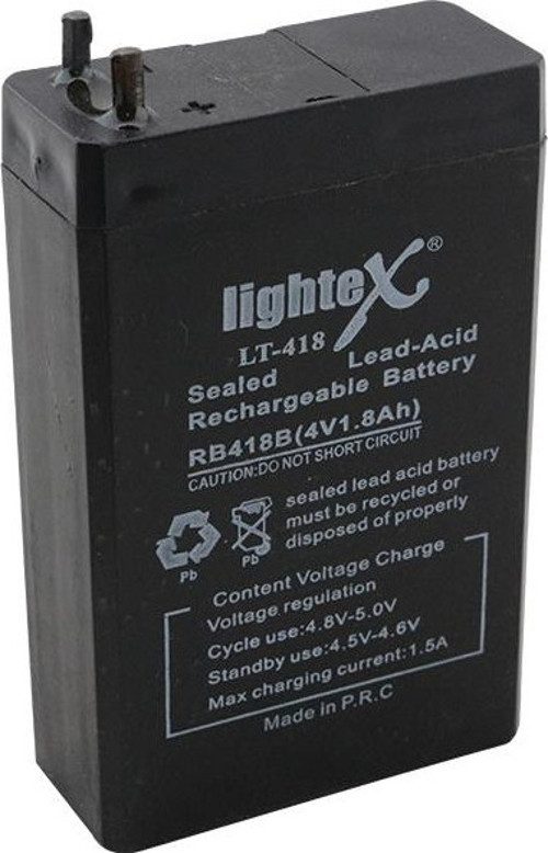 AKÜ 4 VOLT 1.8 AMPER LIGHTEX LT-418 ( 48 X 21 X 75 MM )