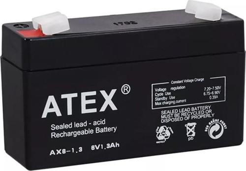 AKÜ 6 VOLT 1.3 AMPER ATEX AKÜ ( 98 X 25 X 52 MM )
