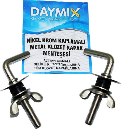 ALTTAN SIKMALI METAL KLOZET KAPAK MENTEŞESİ VİDASI NİKEL KROM KAPLAMALI