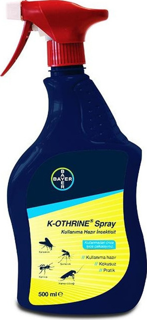 BAYER K-OTHRINE 500ML SIVI HAŞERE İLAÇ SPREY KOKUSUZ İNTEKTİSİT