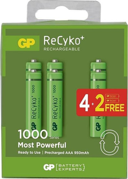RECYKO 950 MAH AAA İNCE 4+2 6LI ŞARJLI PİL PAKET FİYATI