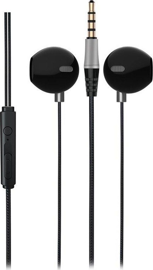 LENOVO LECOO EH101 3.5MM JACKLI GÜMÜŞ TASARIMLI SİYAH KABLOLU KULAK İÇİ MİKROFONLU KULAKLIK 4