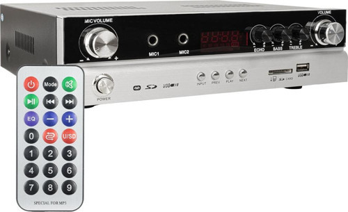 MAGICVOICE MV-22561 2X50 WATT USB/SD/BT/UK BLUETOOTHLU STEREO 2 MİKROFON GİRİŞLİ TRAFOSUZ ANFİ (44DE