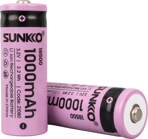SUNKKO IFR 3.2 VOLT 1000 MAH 18500 ŞARJ EDİLEBİLİR PİL (2Lİ PAKET)