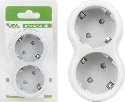 VE-2211-3SGW A CLASS 2Lİ DİKEY ÇOKLU PRİZ (MADE IN MALAYSIA)