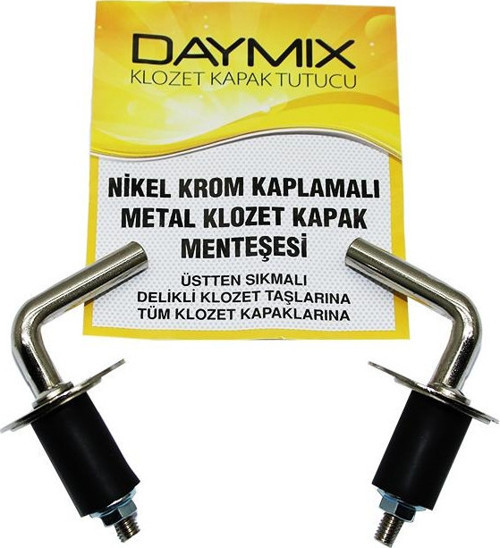 ÜSTTEN SIKMALI METAL KLOZET KAPAK MENTEŞESİ VİDASI NİKEL KROM KAPLAMALI