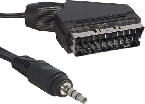 UYDU ALICISI AV KABLO 3.5 MM ST ERKEK/SCART KABLO 1.2 METRE KISA JACK (TİVİBULAR İÇİN)