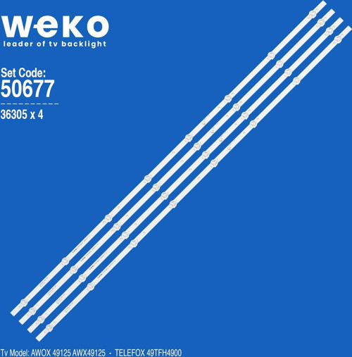WKSET-5677 36305X4 DLED49HD 4X8 1001 4 ADET LED BAR