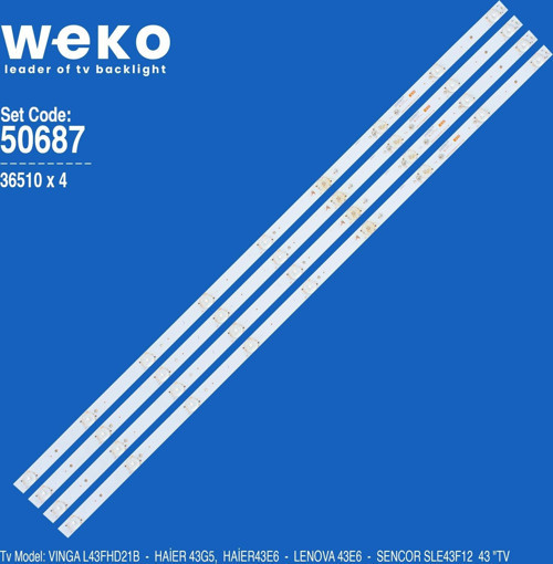 WKSET-5687 36510X4 K433535T0409581-REV1.2 W 4 ADET LED BAR
