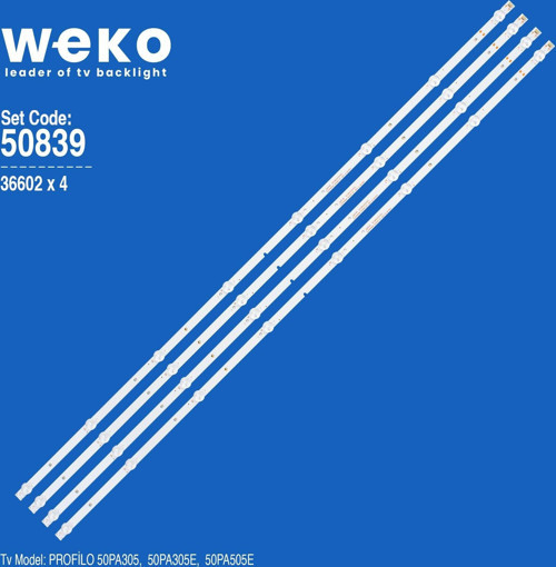 WKSET-5839 36602X4 HK50D08-ZC22AG-11 303HK500040 4 ADET LED BAR
