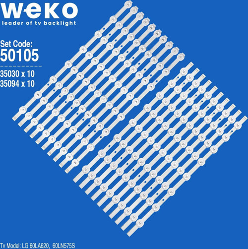 WKSET-5105 35030X10 35094X10 LG INNOTEK POLA2.0 60 REV 0.1 20 ADET LED BAR
