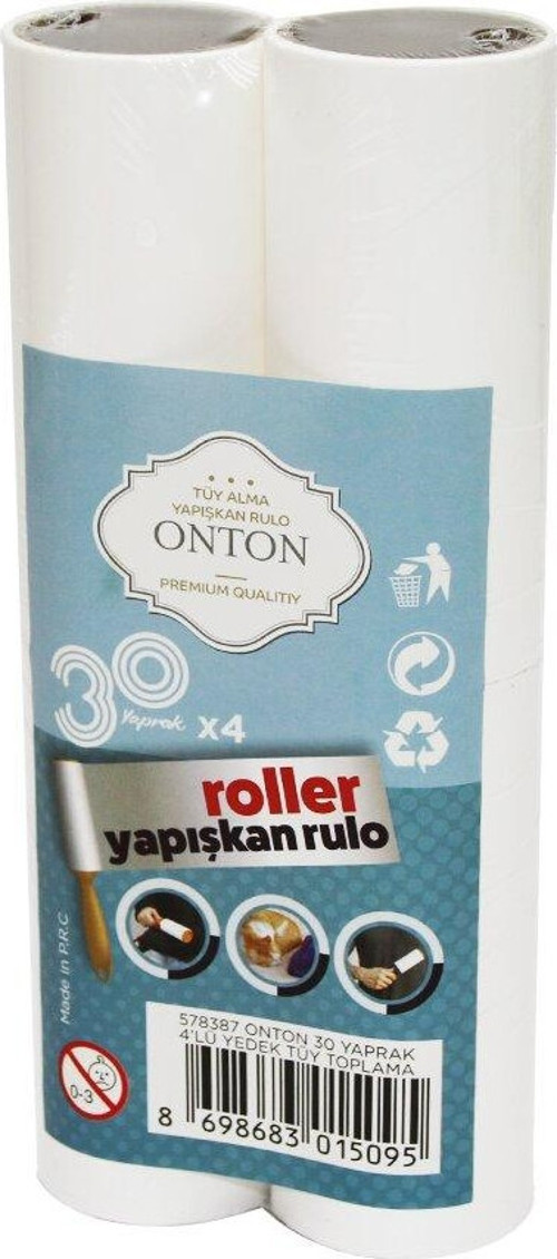 YEDEK RULO - 4 PARÇA 30YAPRAKLI YAPIŞKAN TÜY TOPLAMA