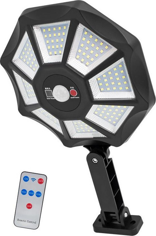 ZB-168A KUMANDALI 3 KADEMELİ 168 SMD LEDLİ SENSÖRLÜ BEYAZ SOLAR AYDINLATMA