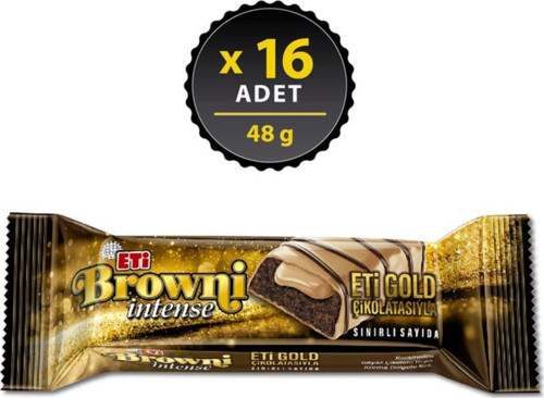 Browni İntense Gold Çikolatalı Kek 48 g x 16 Adet