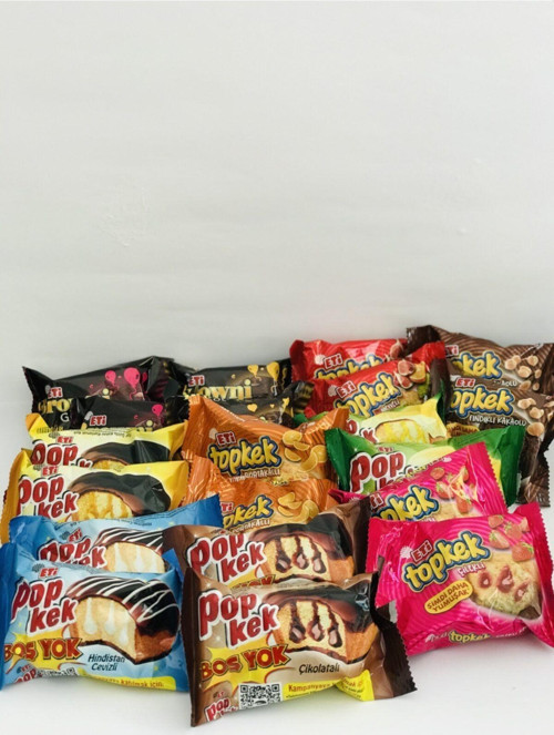 Kek Atıştırmalık Pak 4*popkek+4*topkek+2*brownıe Çeşitleri