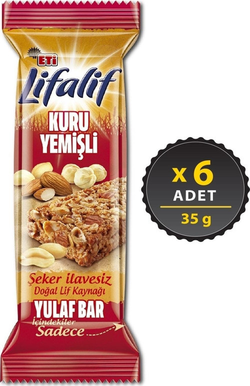 Lifalif Kuru Yemişli Yulaf Bar 35 g x 6 Adet