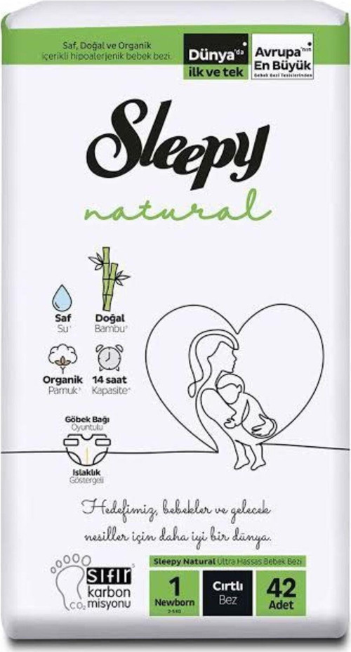 Natural Bebek Bezi 1 Beden 42 Adet 2-5kg