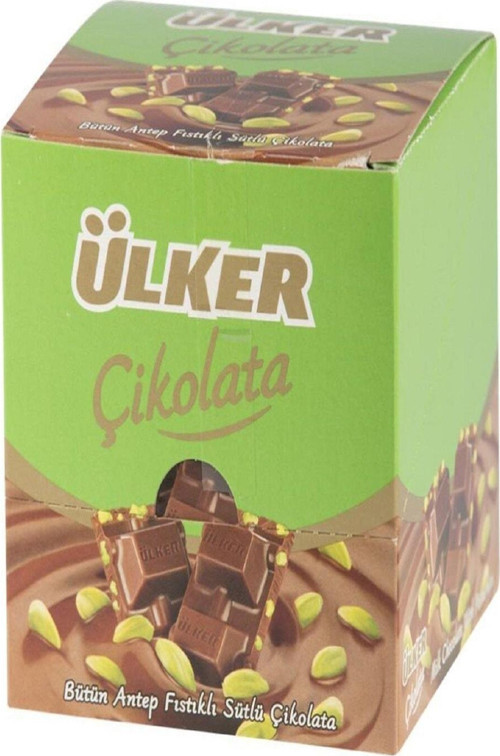 6 Adet Antep Fıstıklı Kare Çikolata