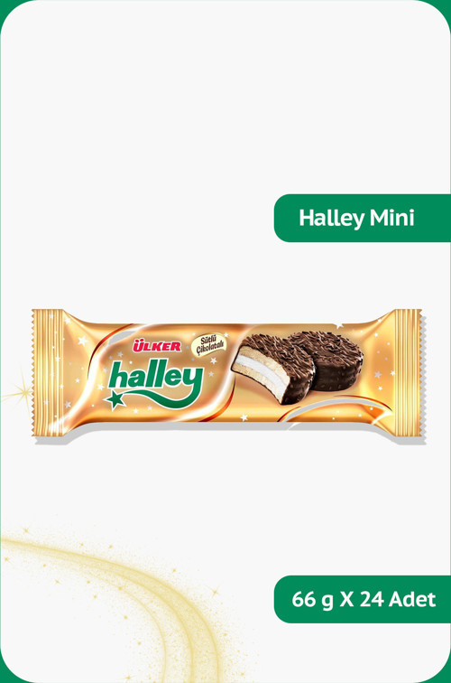 HALLEY Mini Bisküvi - Sütlü Çiklatalı - 66 gram - 24 Adet