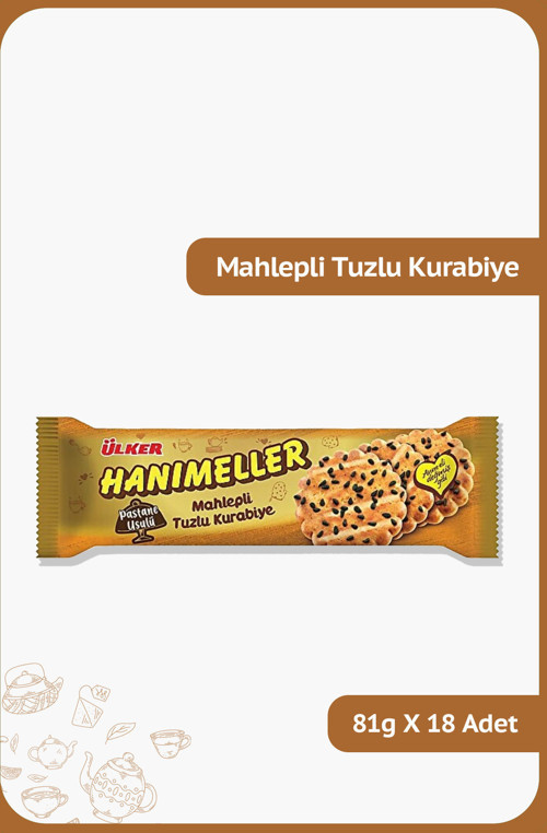 HANIMELLER Mahlepli Tuzlu Kurabiye - 81 gram - 18 Adet