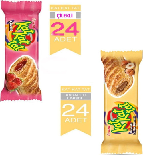 Kat Kat Tat Kakao 24 adet 25 Gr Kat Kat Tat Çilekli 24 adet 25 Gr
