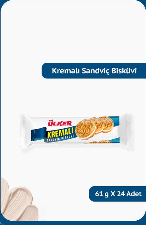 KREMALI Sandviç Bisküvi - 61 gram - 24 Adet