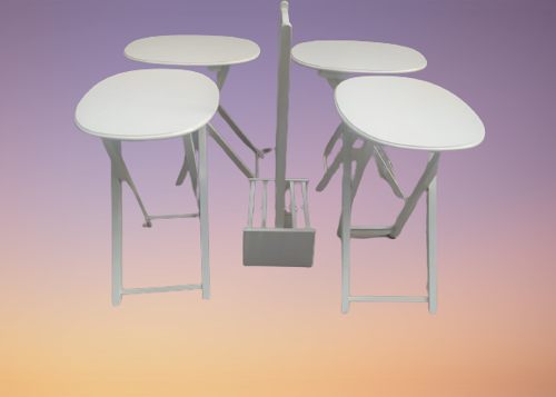 Çanta Zigon 17387 Sehpa Oval Parlak Beyaz Lake boya Ahşap MDF tabla El yapım