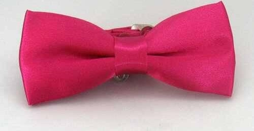 Fuşya Çocuk Boy Düz Renk Saten Papyon - CP-12