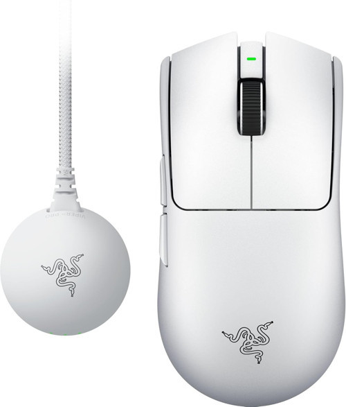Viper V4 Pro Kablosuz Mouse Beyaz 50 g Ultra Hafif Kablosuz 8k Hz E-spor Oyuncu Mouse RZ01-05630100-R3G1