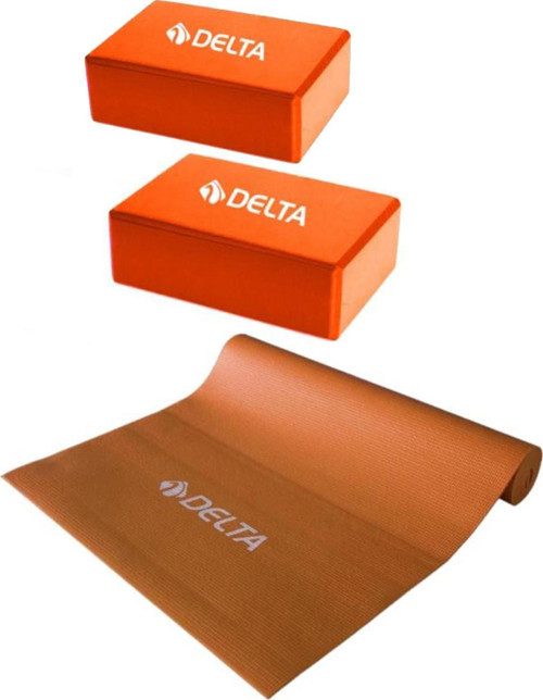 Deluxe Pvc Dura-Strong Pilates Egzersiz Minderi Yoga Matı 2 Adet Yoga Blok Çiftli Yoga Bloğu