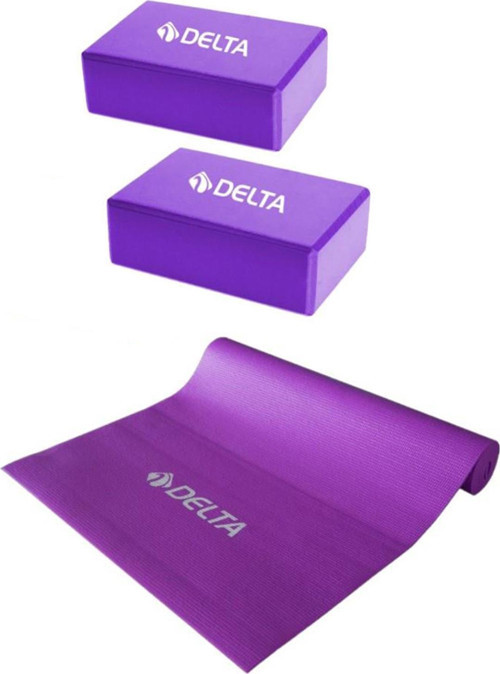 Deluxe Pvc Dura-Strong Pilates Egzersiz Minderi Yoga Matı 2 Adet Yoga Blok Çiftli Yoga Bloğu
