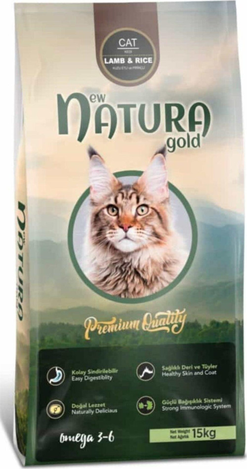 New Gold Kuzu Etli Ve Pirinçli Yetişkin Kedi Maması 15 Kg