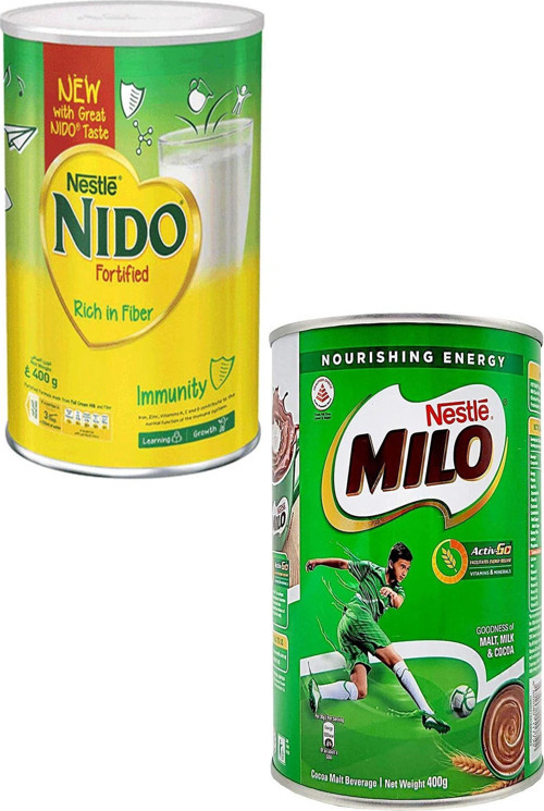 Nıdo Süt Tozu 400Gr+ Mılo Kakao Tozu 400Gr "Orıjınal"