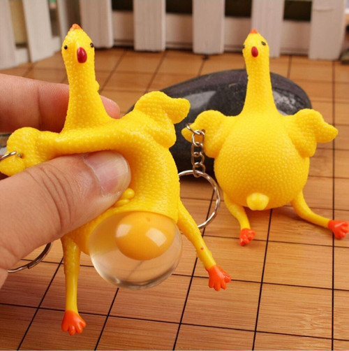Yumurtlayan Tavuk Anahtarlık Squishy Çanta Ve Cüzdan Süsü Hediyelik