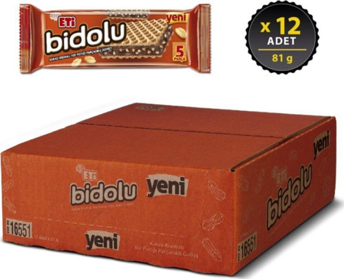 Bidolu Kakaolu Yer Fıstıklı 81 Gr X 12 Adet