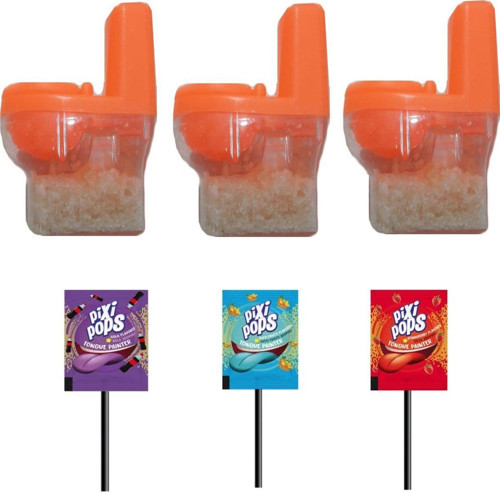 Ağızda Patlayan Şeker Mini Klozet Şeklinde 20 Gr Dil Boyayan Şeker(3 Adet) Şekerleme