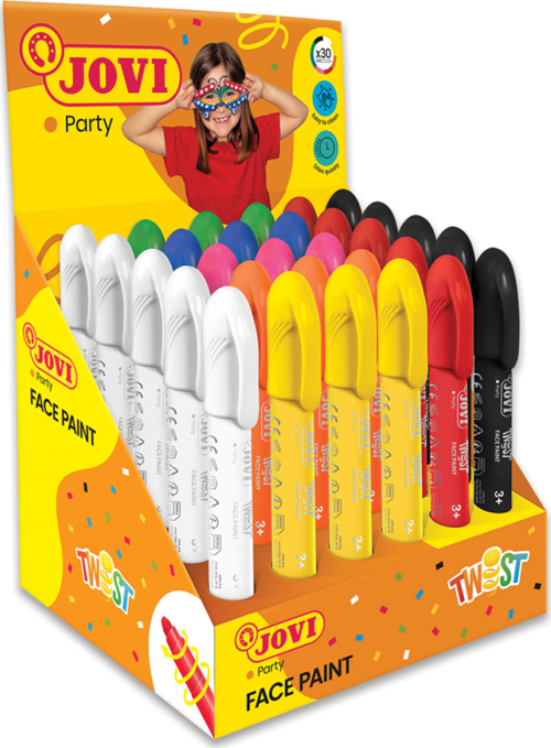 JOVI 193B YÜZ BOYASI STİK KALEM 6 RENK - 30'LU SET