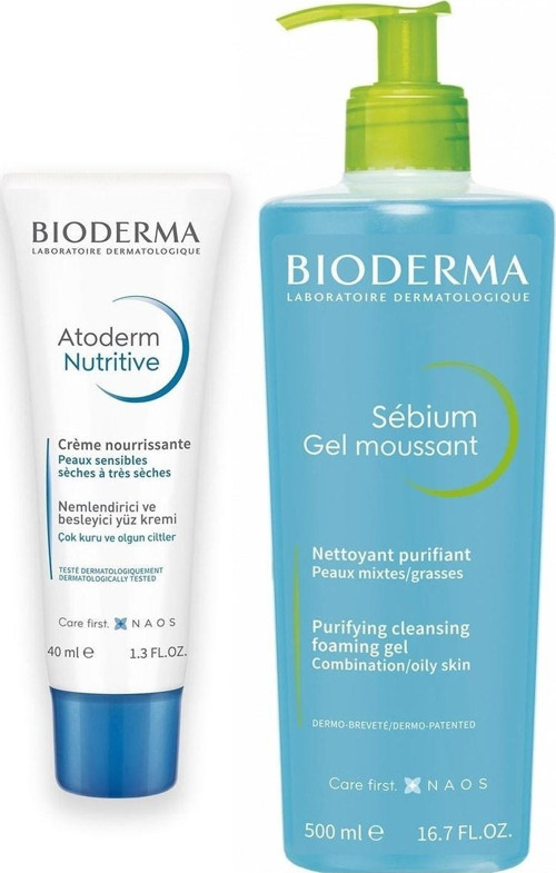 Atoderm Nutrition Cream 40 Ml + Sebium Foaming Gel 500 Ml