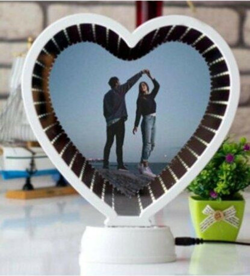 Kalp Sihirli Ayna Fotoğraf Çerçevesi Dekoratif Hediyelik