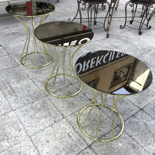 Brc 12397 Zigon KUM SAATİ Model Düz SİYAH Desen Metal GOLD Renk Kaplama El Yapım