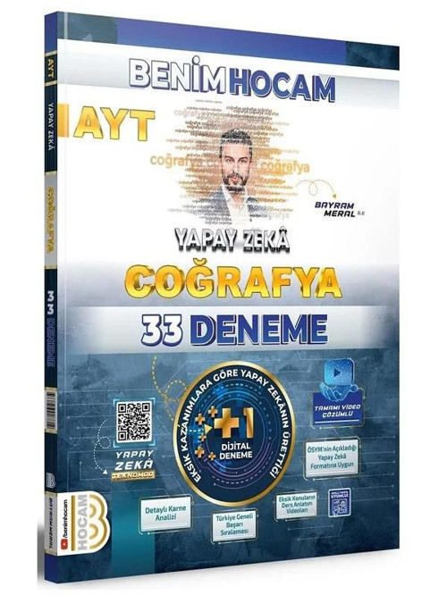 Benim Hocam YKS AYT Coğrafya Yapay Zeka 33 Deneme Video Çözümlü - Bayram Meral Benim Hocam