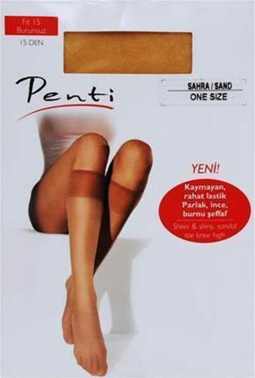 Dizaltı Çorap Fit 15 Den 51 Sahra Açık Ten Burnu Şeffaf